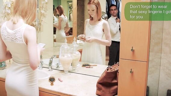 Рыжая девушка изменяет мужу с негром-боссом